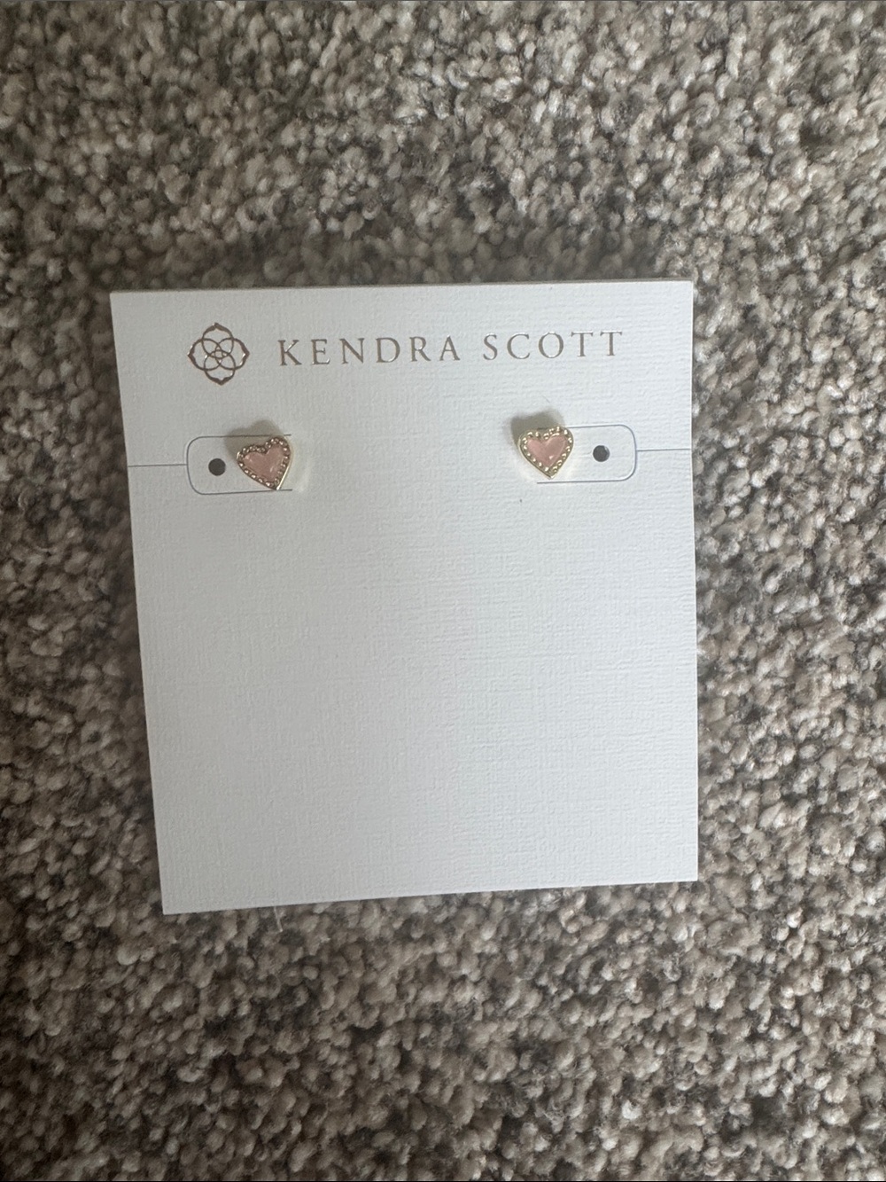Kendra Scott Pink Heart Stud Earrings